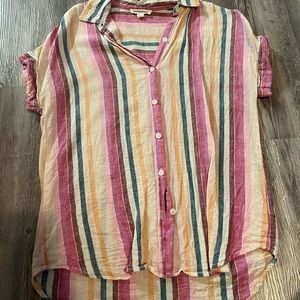 BeachLunchLounge Button Down Tee Size XS
